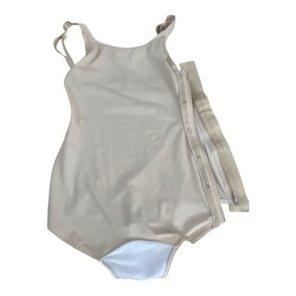 Isavela Compression Post Surgery Bodysuit Beige Large Side Zipper Hook & Eye - Picture 8 of 14